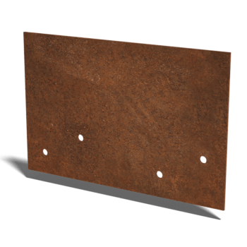 Corten steel coupling plate straight medium 22 - 25 cm