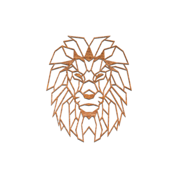 Corten steel wall decor Lion 1.0
