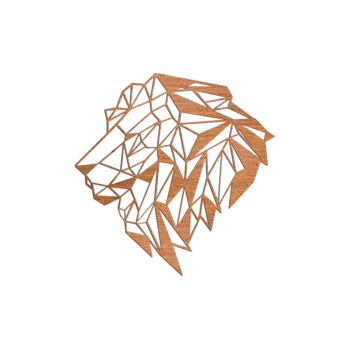 Corten steel wall decor Lion 2.0