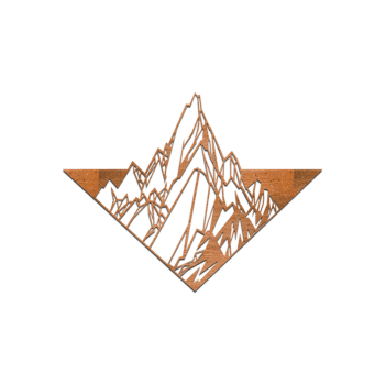 Corten steel wall decor Mountain