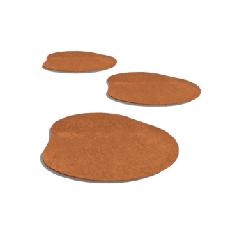 Corten steel stepping stone Organic 40 x 40 cm
