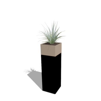 Planter set North Carolina black & sand look 30 x 30 x 100 cm