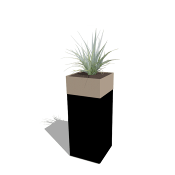 Planter set North Carolina black & sand look 40 x 40 x 100 cm