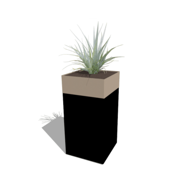 Planter set North Carolina black & sand look 50 x 50 x 100 cm