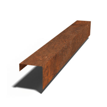 Corten steel U profiles 15 x 15 x 5 cm (length 150 cm)