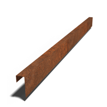 Corten steel U profiles 15 x 6 x 5 cm (length 240 cm)