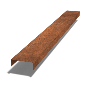 Corten steel U profiles 5 x 15 x 5 cm (length 150 cm)