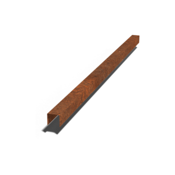 Corten steel U profiles 5 x 6 x 5 cm (length 150 cm)