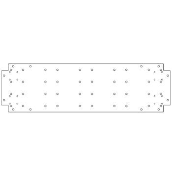 Galvanised steel baseplate 30 x 100 cm