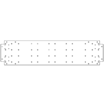 Galvanised steel baseplate 30 x 120 cm
