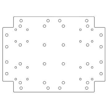 Galvanised steel baseplate 30 x 40 cm