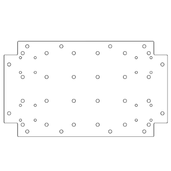 Galvanised steel baseplate 30 x 50 cm
