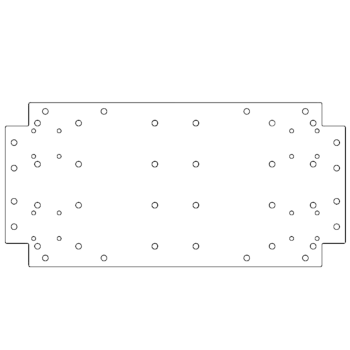 Galvanised steel baseplate 30 x 60 cm