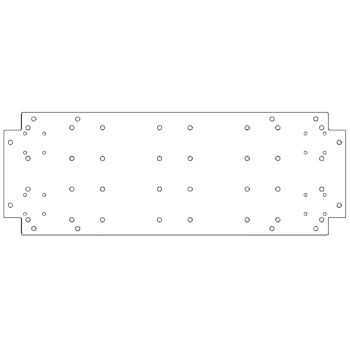 Galvanised steel baseplate 30 x 80 cm