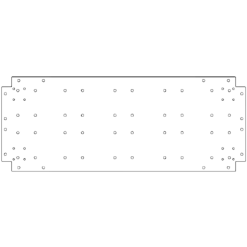 Galvanised steel baseplate 40 x 100 cm