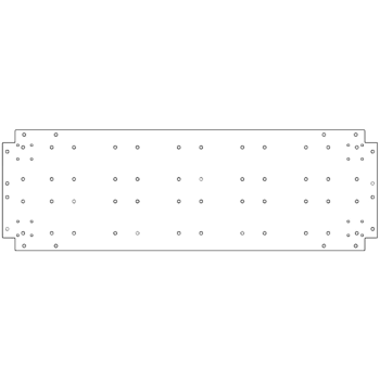 Galvanised steel baseplate 40 x 120 cm