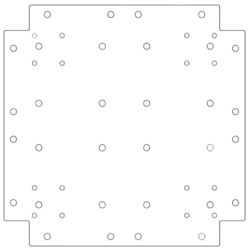 Galvanised steel baseplate 40 x 40 cm