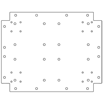 Galvanised steel baseplate 40 x 50 cm