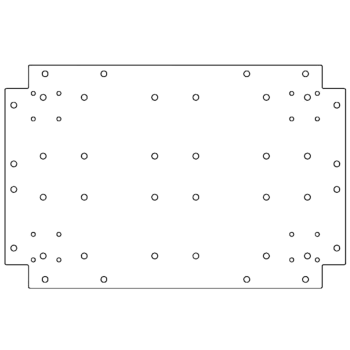 Galvanised steel baseplate 40 x 60 cm