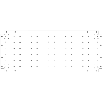 Galvanised steel baseplate 50 x 120 cm