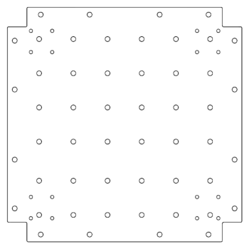Galvanised steel baseplate 50 x 50 cm