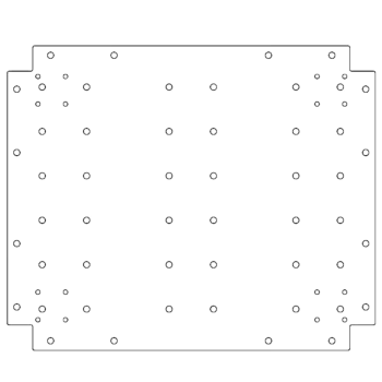 Galvanised steel baseplate 50 x 60 cm