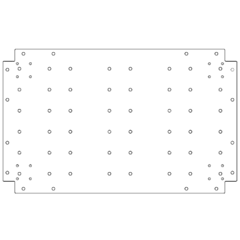 Galvanised steel baseplate 50 x 80 cm