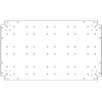 Galvanised steel baseplate 60 x 100 cm