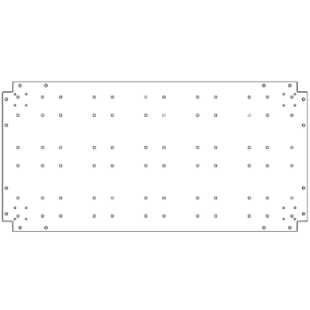 Galvanised steel baseplate 60 x 120 cm