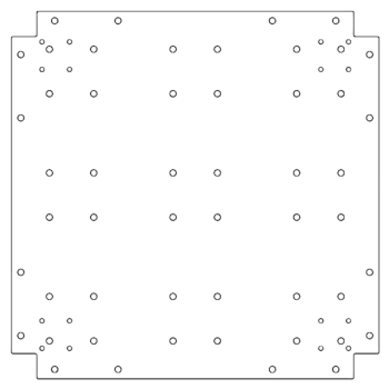 Galvanised steel baseplate 60 x 60 cm