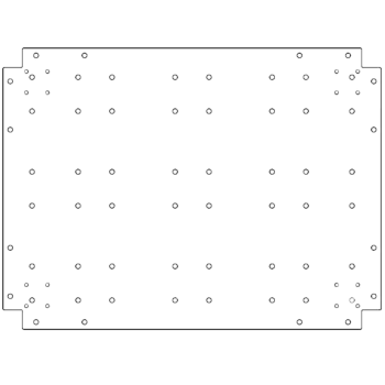 Galvanised steel baseplate 60 x 80 cm
