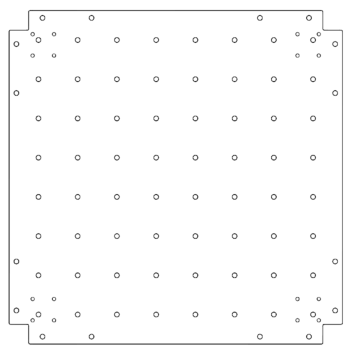 Galvanised steel baseplate 70 x 70 cm