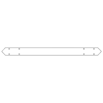 Galvanised steel baseplate connector 100 cm