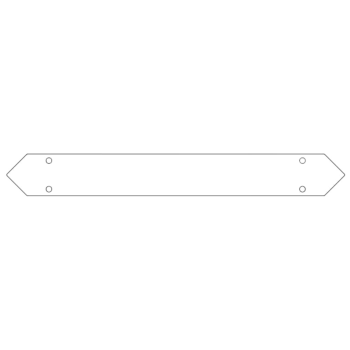 Galvanised steel baseplate connector 60 cm