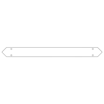 Galvanised steel baseplate connector 80 cm