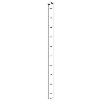 Powder-coated steel corner piece 30° 100 cm