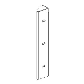 Powder-coated steel corner piece 30° 30 cm