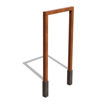 Corten steel pergola straight 150 cm