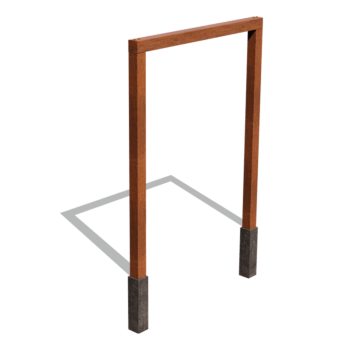 Corten steel pergola straight 200 cm