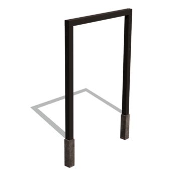 Powder-coated steel pergola straight 200 cm