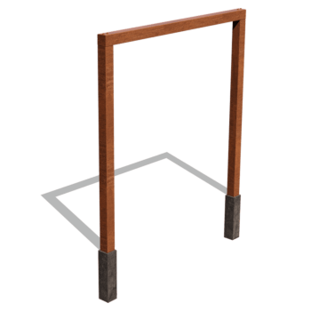 Corten steel pergola straight 250 cm