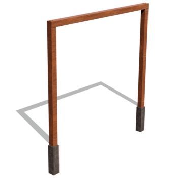 Corten steel pergola straight 300 cm