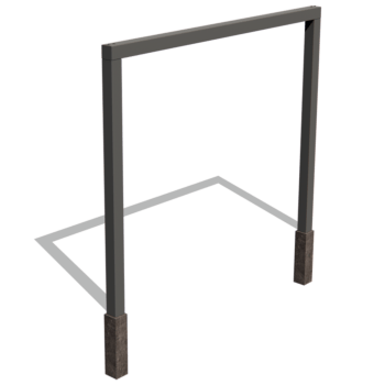Powder-coated steel pergola straight 300 cm