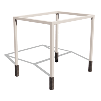 Powder-coated steel pergola square setup 324 x 250 cm