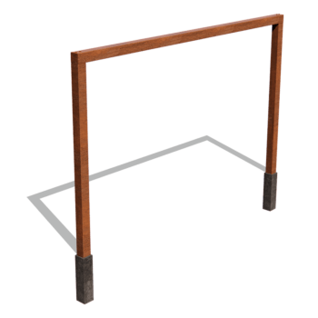 Corten steel pergola straight 400 cm