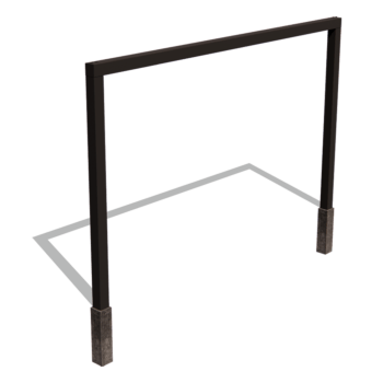 Powder-coated steel pergola straight 400 cm