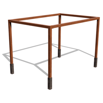Corten steel pergola square setup 424 x 300 cm