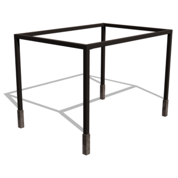 Powder-coated steel pergola square setup 424 x 300 cm
