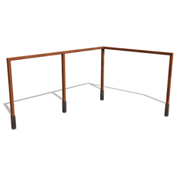 Corten steel pergola corner setup 600 x 412 cm