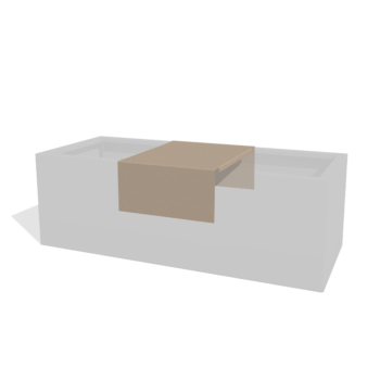 Powder coated steel platform for planter 40 x 51 x 20 cm